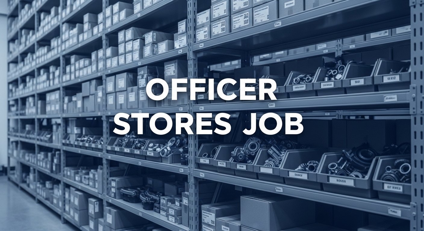 Officer Stores Job in Memon Industrial Estate – Engineering Inventory Role