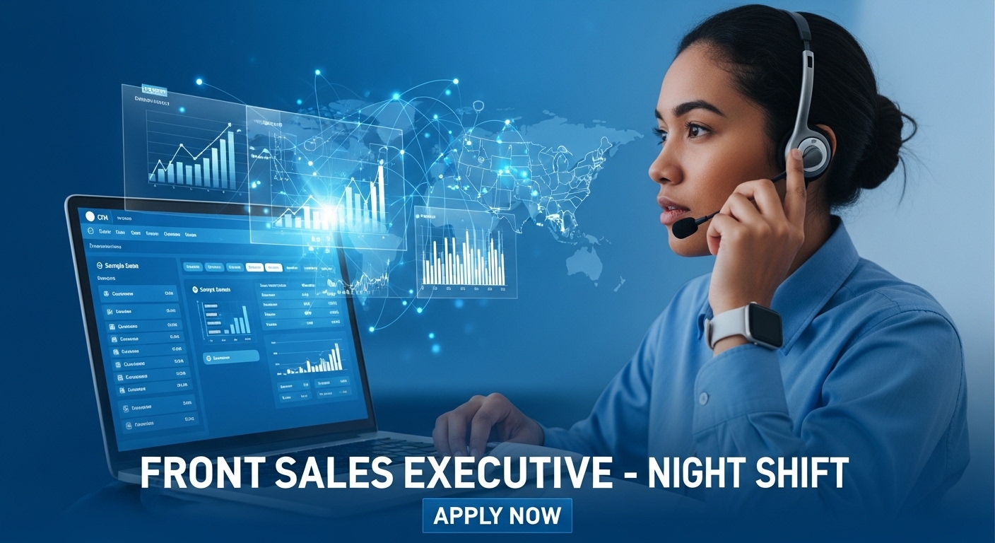 Front Sales Executive Job in Karachi - Night Shift Role
