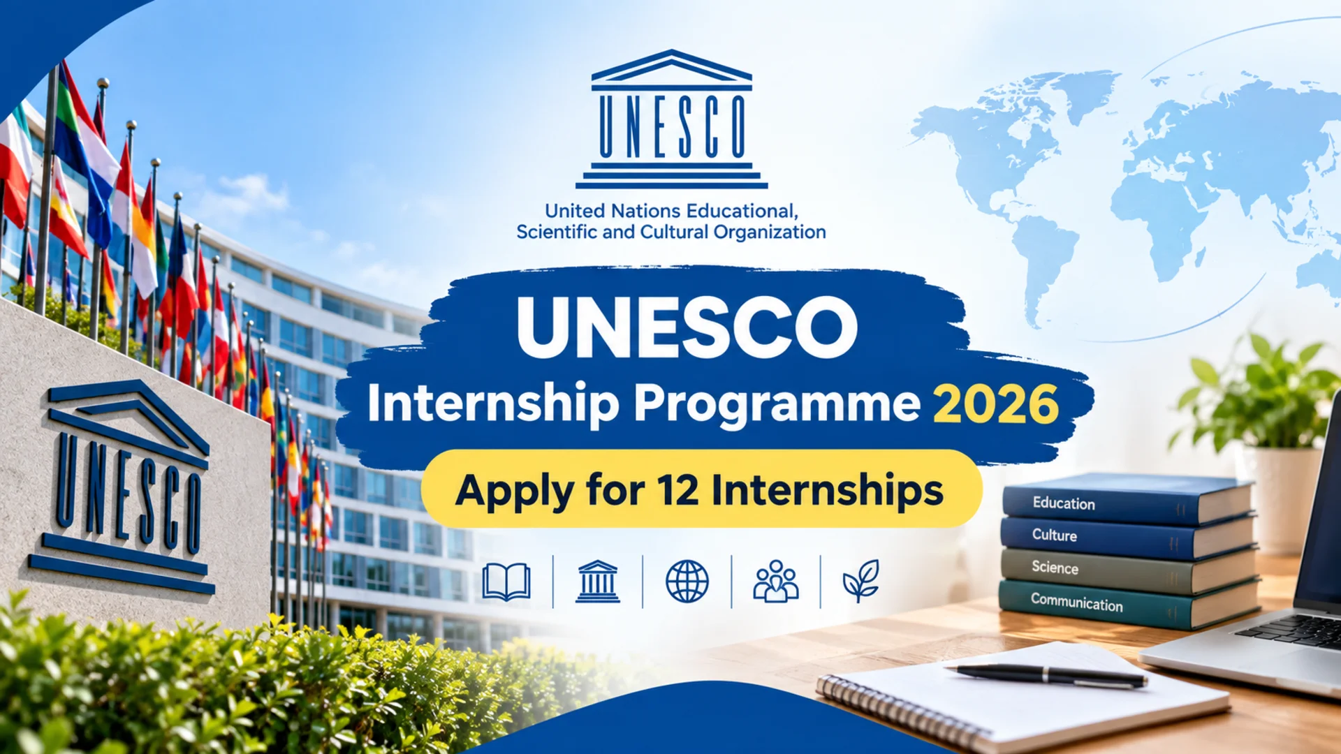 UNESCO Internship Programme 2026 Apply for 12 Internships